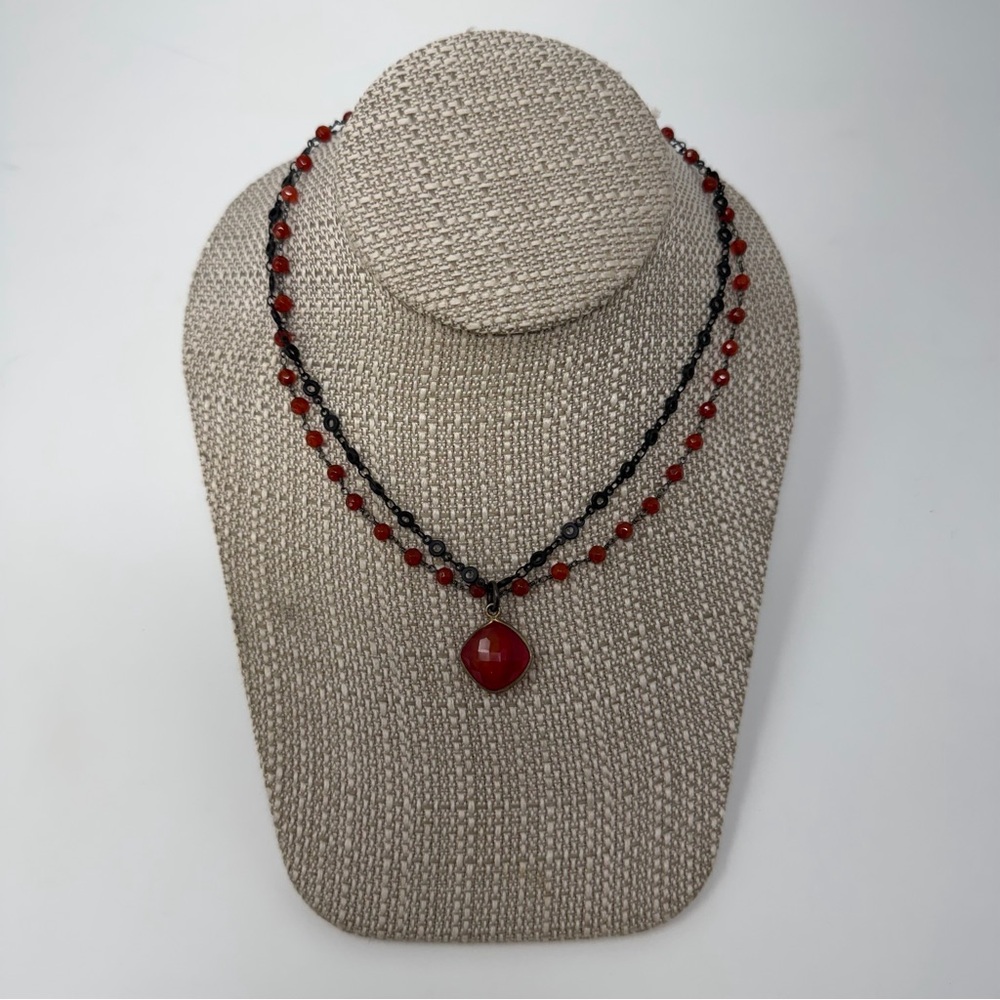 Black & Red Statement Necklace